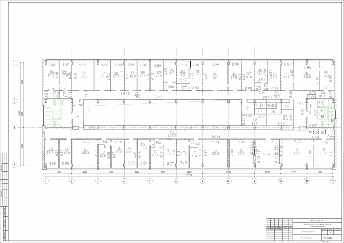 Объект, корректировка плана этажа в соответствии с БТИ