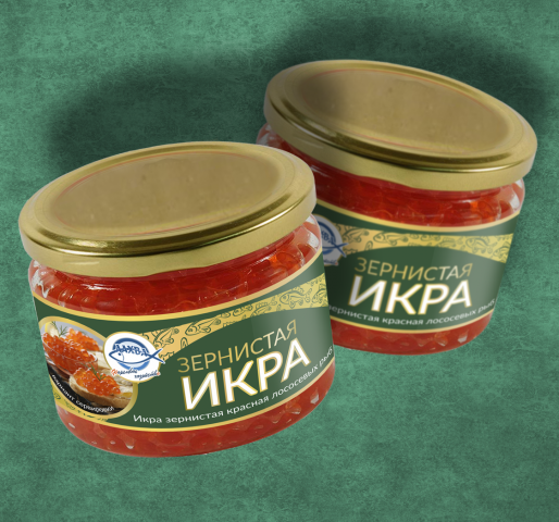 Этикетка для икры "Лахва"