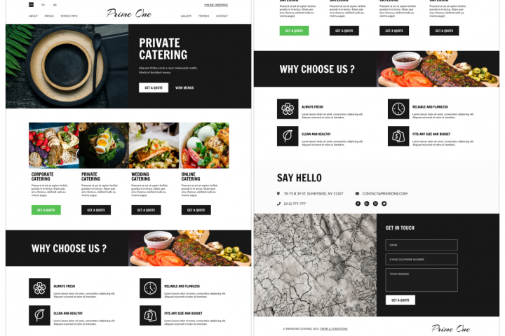 Дизайн лендинга | Ресторан