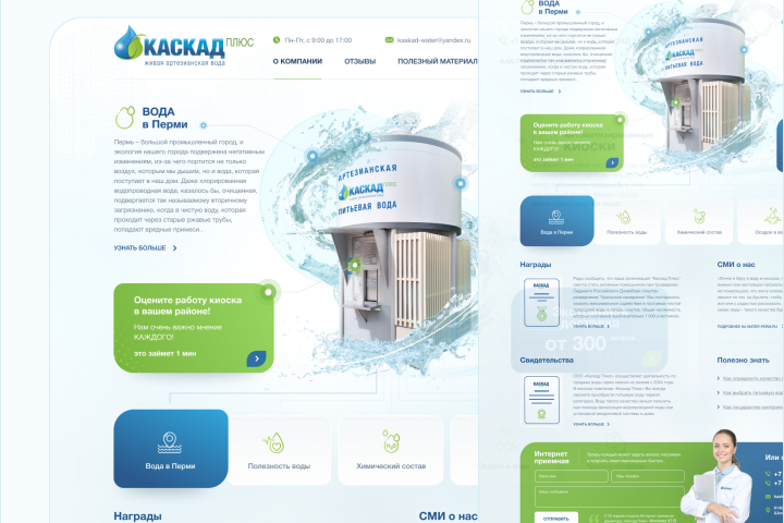 Вёрстка сайта "Каскад Плюс"