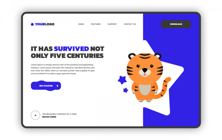 Tiger ( html + css + js + resp )