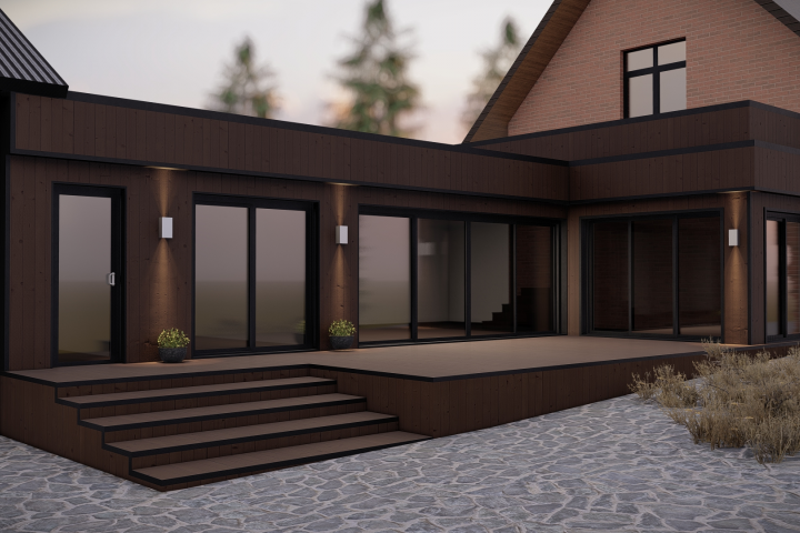 Веранда-пристрой к частному дому