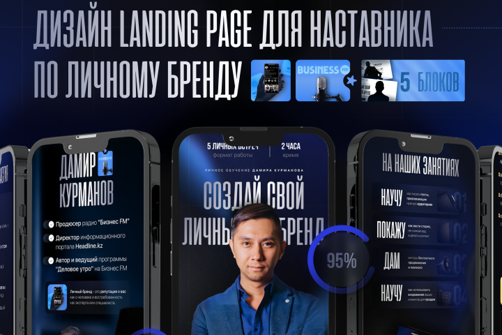 Дизайн landing page для наставника по личному бренду
