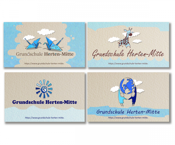 разработка логотипа и визиток для начальной школы