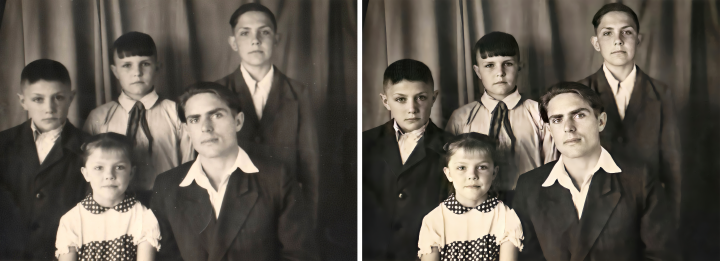 Реставрация семейной фотографии