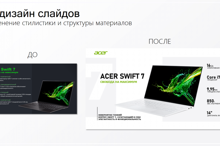 Редизайн слайда