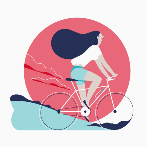 Велосипедистка