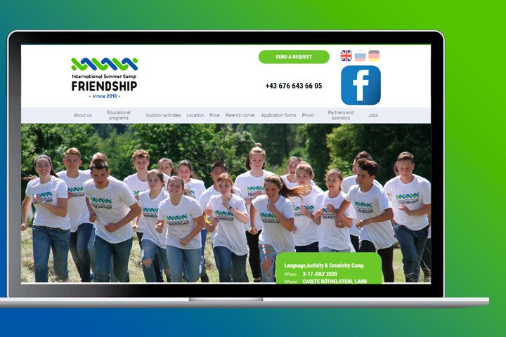 Сайт для Лагеря “Дружба”