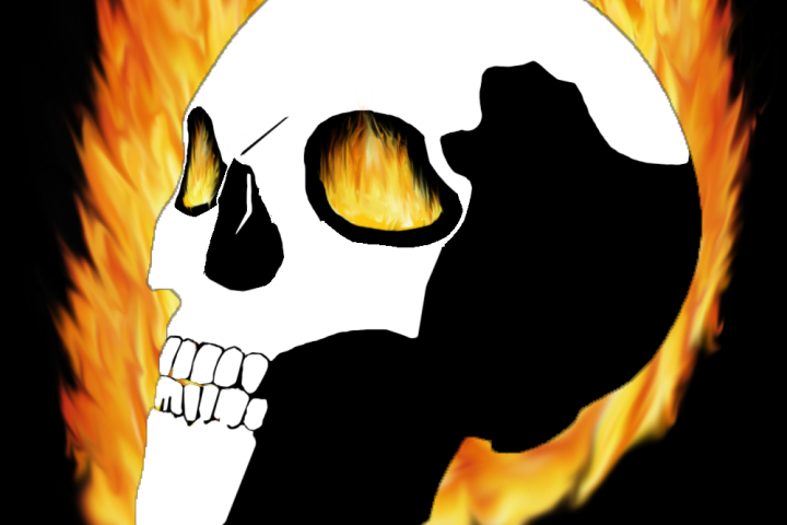 Череп и пламя