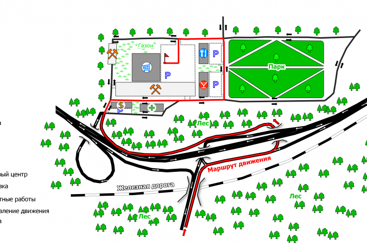 План-схема проезда к месту