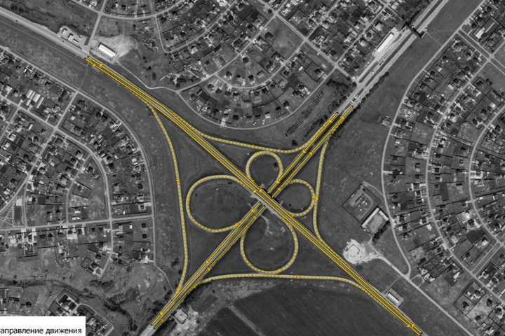 Схема движения транспорта на развязках