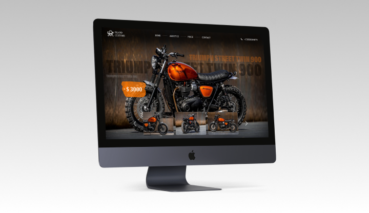 Дизайн для магазина классических мотоциклов 2