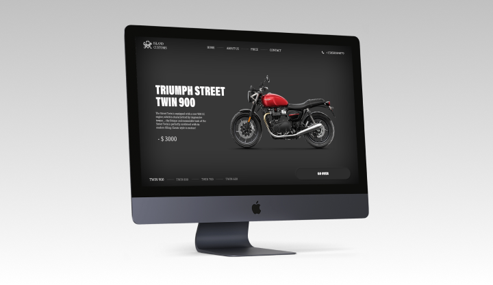 Дизайн для магазина классических мотоциклов