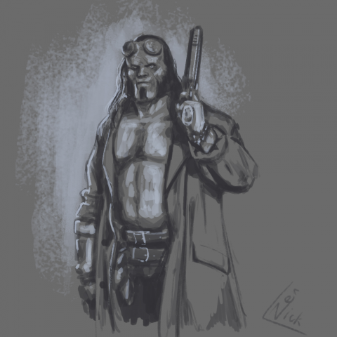 Хэллбой. Скетч