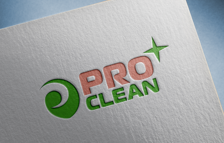 логотип для клиннинговой компании "PROclean"