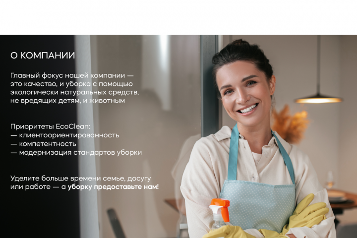 Макет клининг компаниии