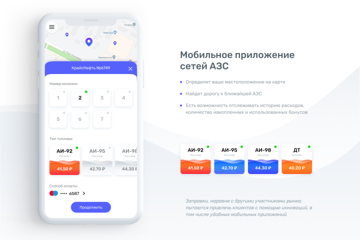 Бензин в мобильном | Mobile App