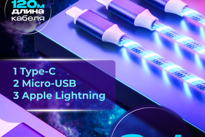 Дизайн карточки для товара Кабель для зарядки.