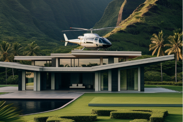 Вилла с вертолетной площадкой