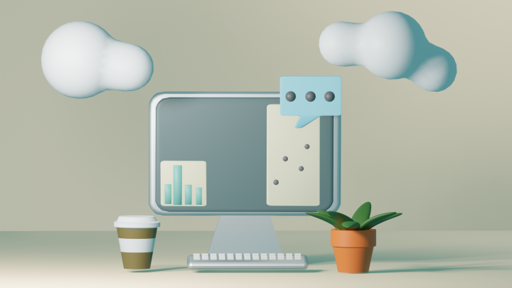 рабочий стол в пастельных тонах