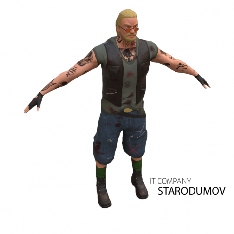 Персонаж для игры Low-Poly