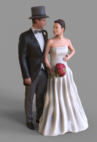 Wedding couple (3d print)