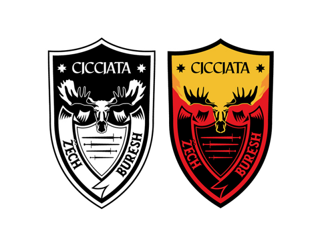Логотип-нашивка (шеврон) Cicciata для команды по средневековым боям на мечах