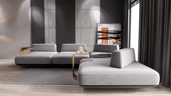 БЭНКСИ - Модульный диван + приставной столик