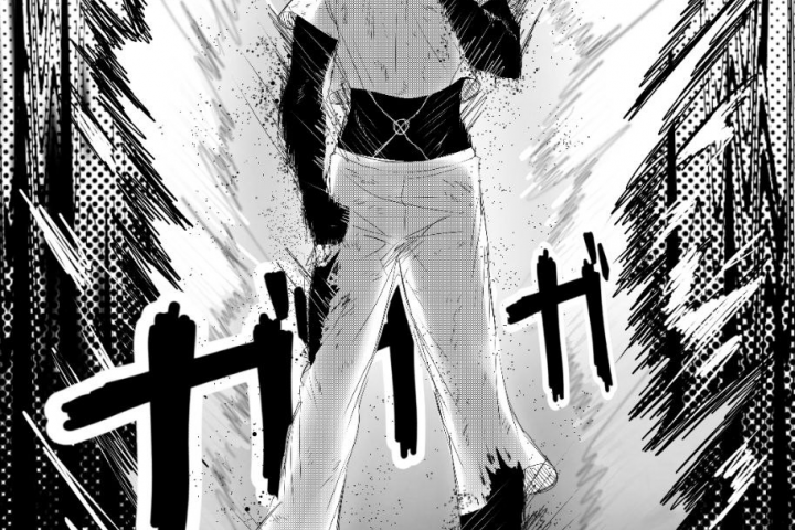 Страничка с оригинальным персонажем в стиле манги