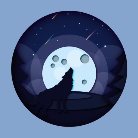 illustration. paper cutout effect.