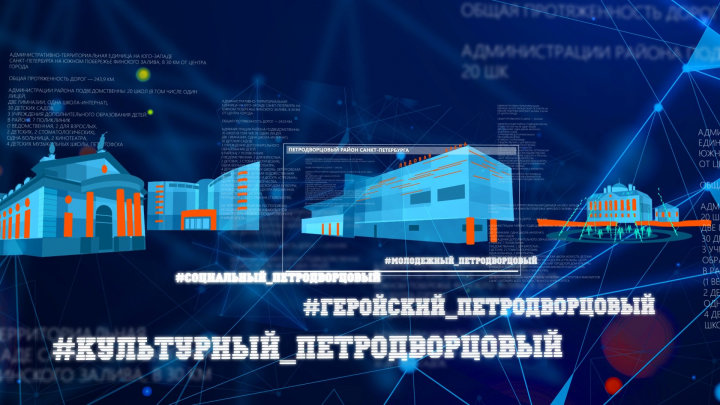 Петродворцовый район С-Петербурга. Оформление фильма