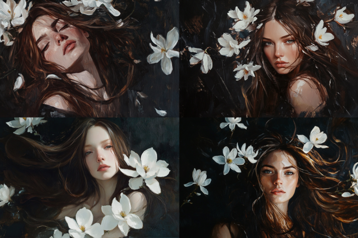 Портрет девушки маслом