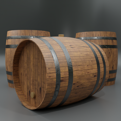 3D модель боченка