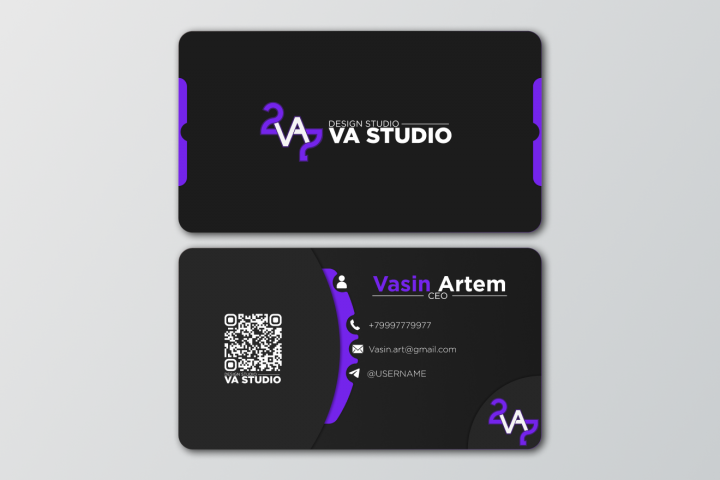 Дизайн визиток VA Studio