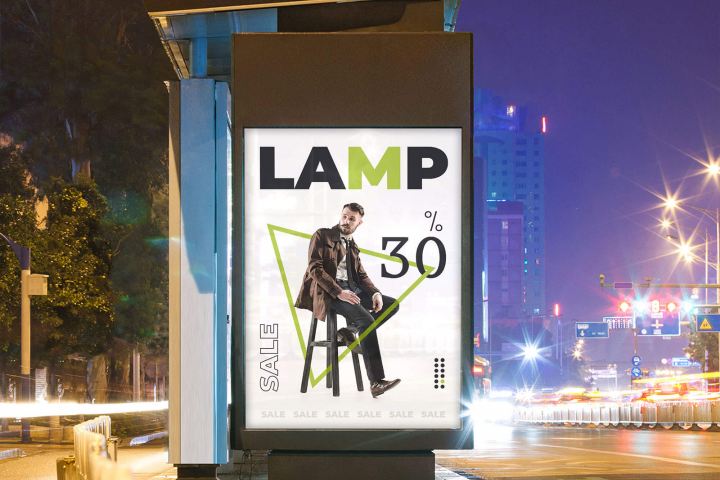 Наружная реклама для "Lamp"