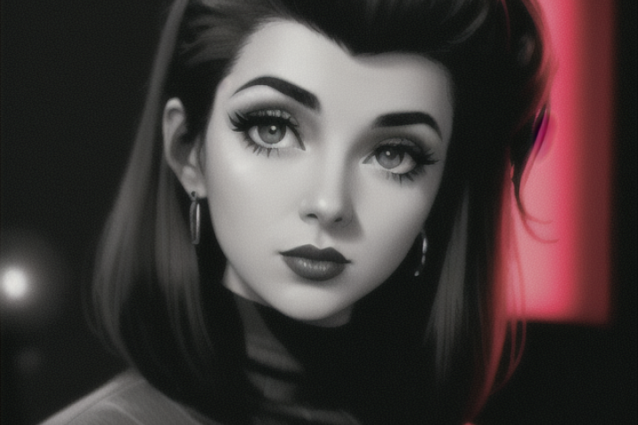 Ai портрет в нуарном стиле