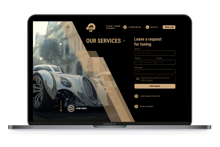 Сайт для автосервиса