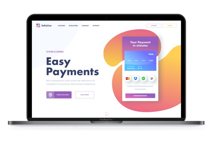 Лендинг для приложения