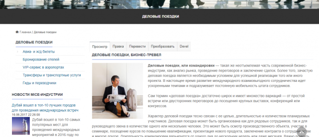 Деловые поездки