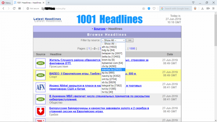 021 - News Grabbing Engine