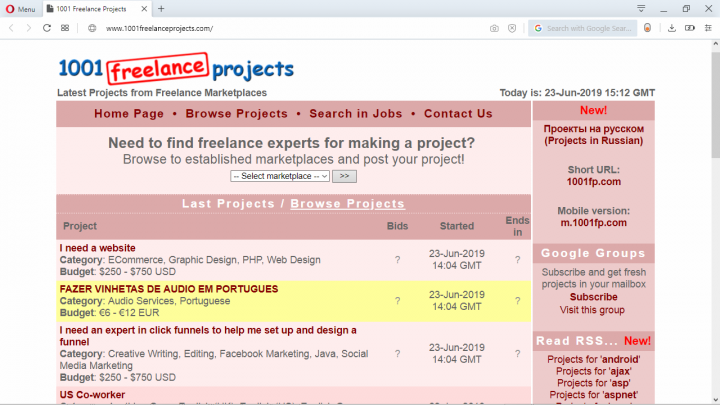 019 - 1001 Freelance Projects