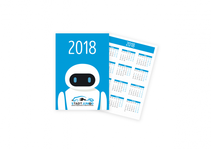Календарик карманный для школы робототехники