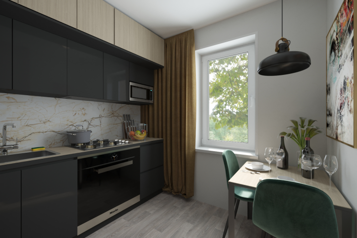 3D визуализация интерьера в стиле лофт