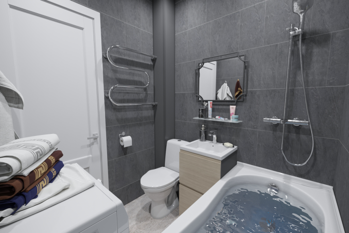 3D визуализация интерьера в стиле лофт