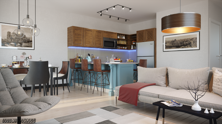 студия в американском стиле