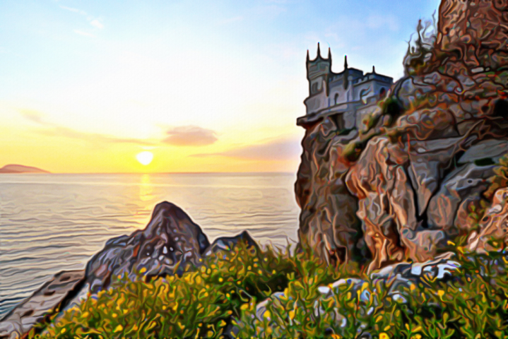 Картина с эффектом красок маслом