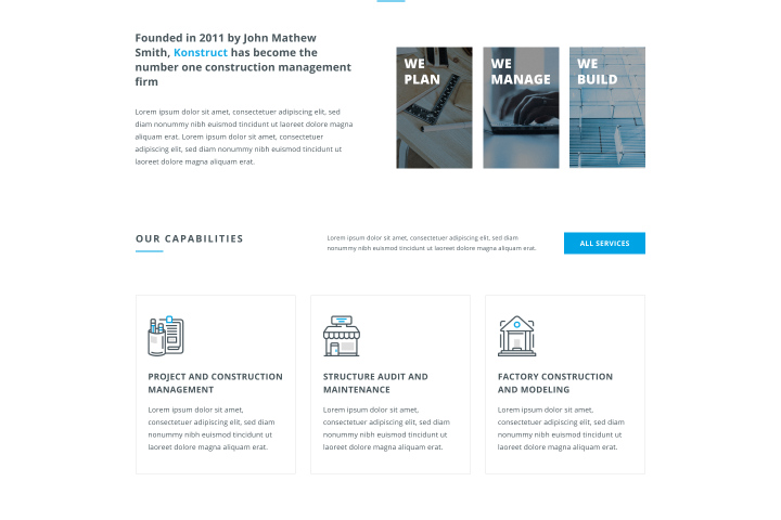 Landing page - Konstruct