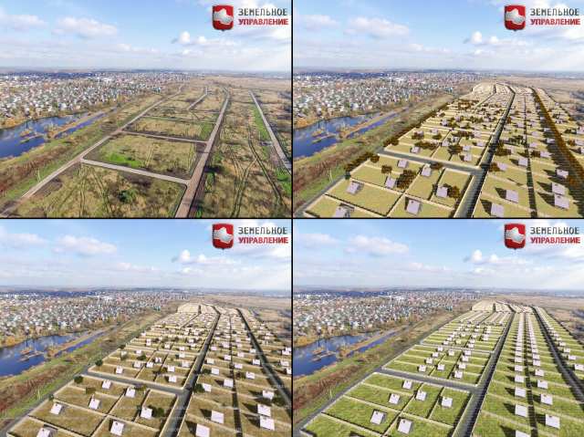 визуализация будущего ген.плана на фото с коптера