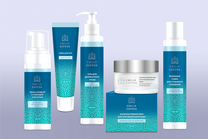 Разработка дизайна логотипа и дизайна косметической линейки для