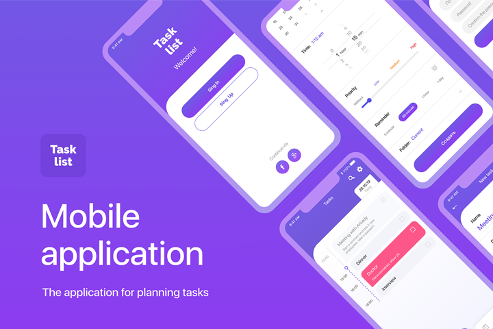 Мобильное приложение / Mobile application for scheduling tasks